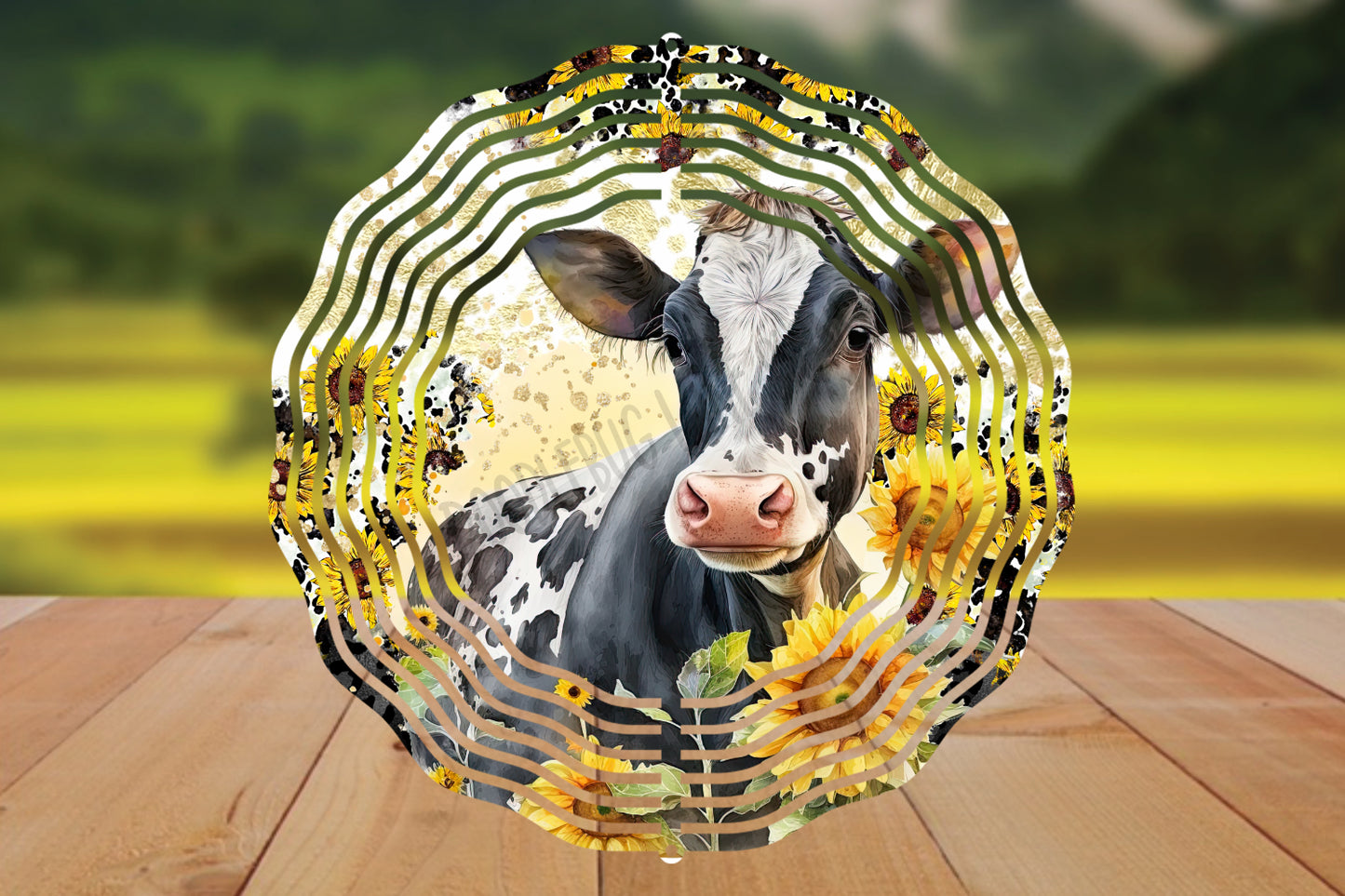 10 Inch Jersey Cow Wind Spinner - Farm Animal Garden/Patio Decor - Indoor Or Outdoor