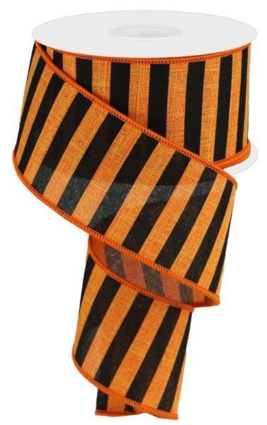 Wired Ribbon - Halloween - Horizontal Stripe -2.5" x 10 yds - RG0184620