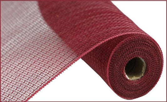 Metallic Value Mesh - Burgundy With Red Foil - 10" x 10 yards - RE800161 - Christmas Mesh - Fall Mesh