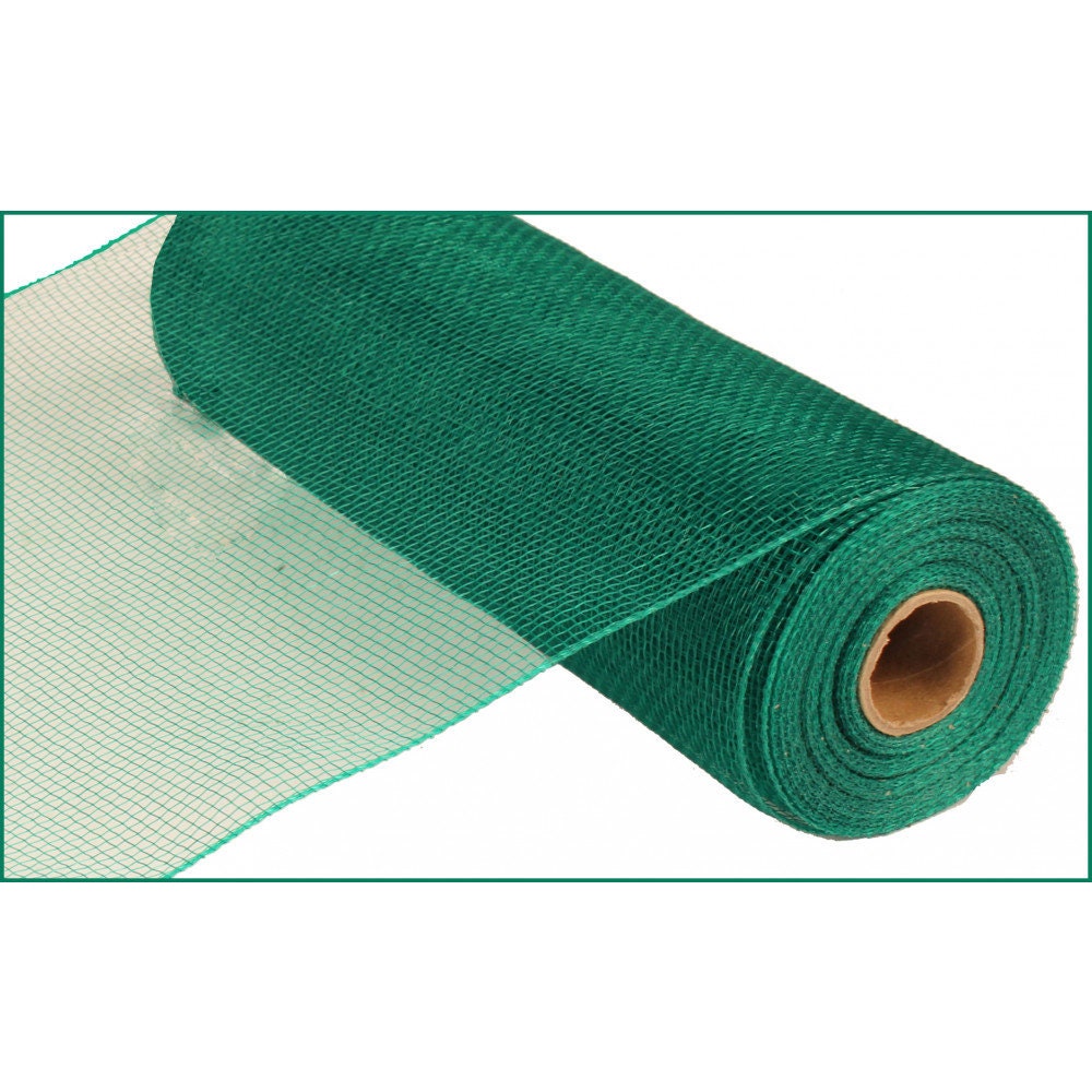 Emerald Green Poly Deco Mesh - 10" x 10 yards - RE130206 - Christmas Mesh - St Patricks Day Mesh - Halloween Mesh