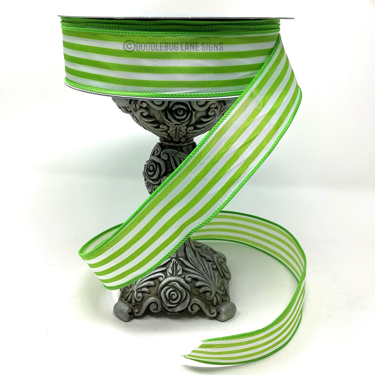 Wired Ribbon - Striped Ribbon -Satin Ribbon - Spring Ribbon - 1.5” x 5 yards - All Occasion Ribbon