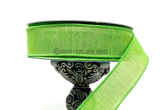 Wired Ribbon - Spring Ribbon - Easter Ribbon -  1.5” x 5 yards - All Occasion Ribbon - Lime Green Ribbon