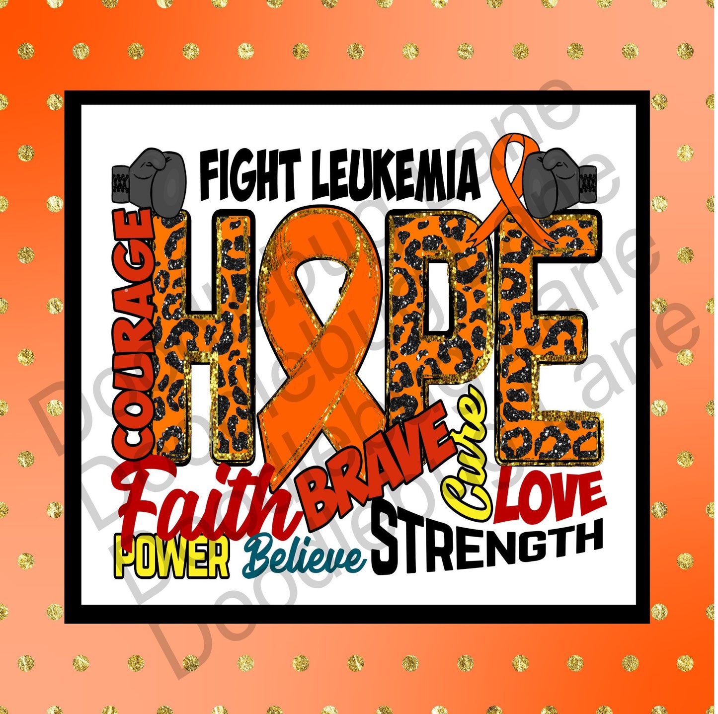 Leukemia Awareness - Fight Leukemia - Cancer Awareness Wreath Sign - Metal Wreath Sign