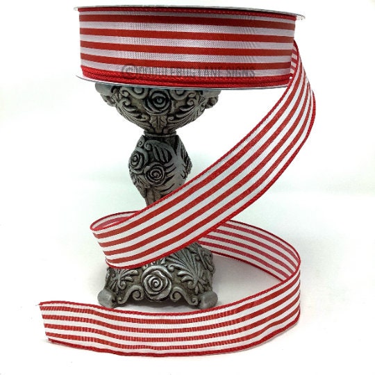 Wired Ribbon -  Satin Ribbon - Christmas Ribbon - Valentines Day Ribbon - Patriotic Ribbon - 1.5" x 5 yards