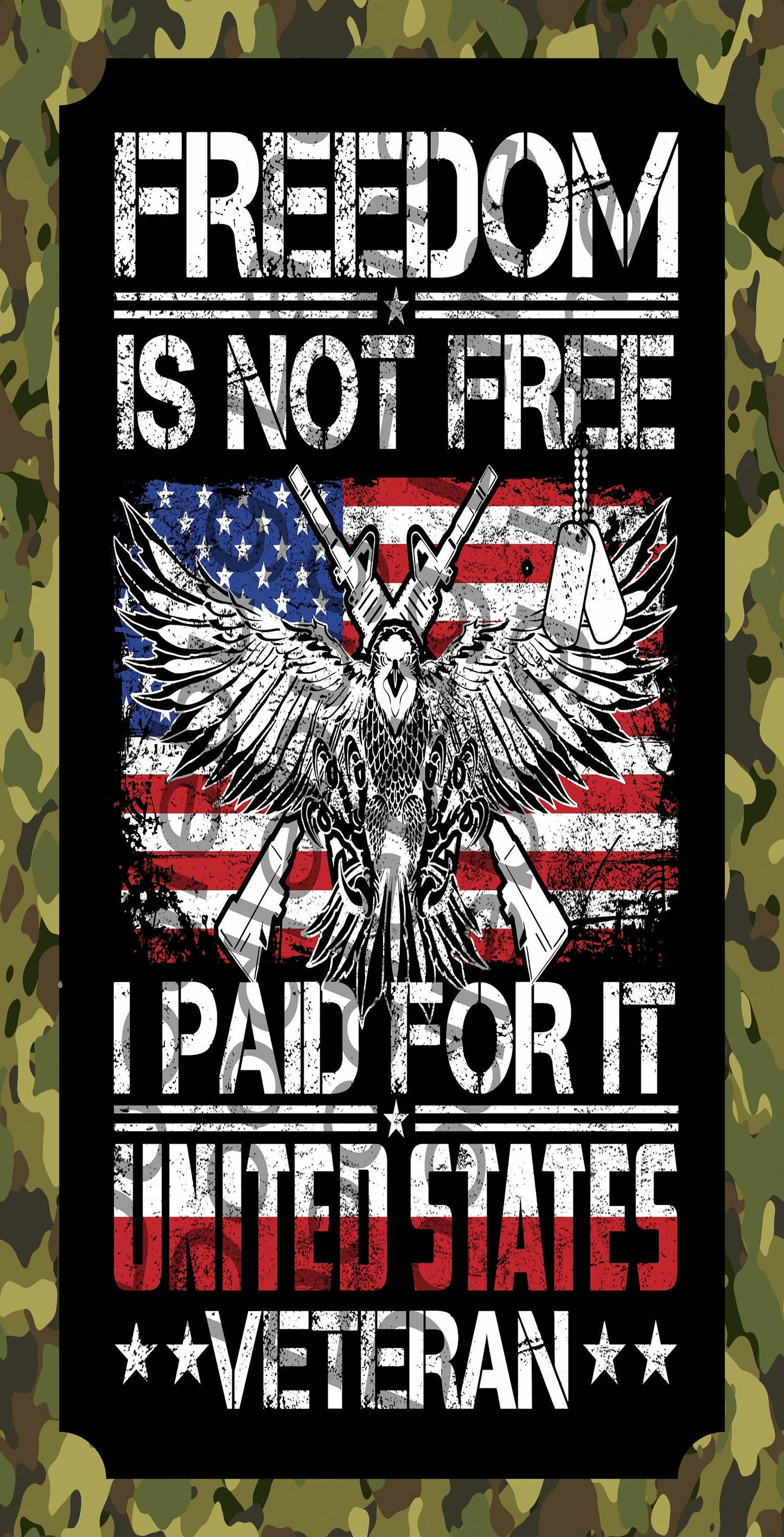 Military Sign-Freedom Is Not Free-Patriotic Wreth Decor-Metal Wreath Sign-Veteran Sign-Rectangle Sign