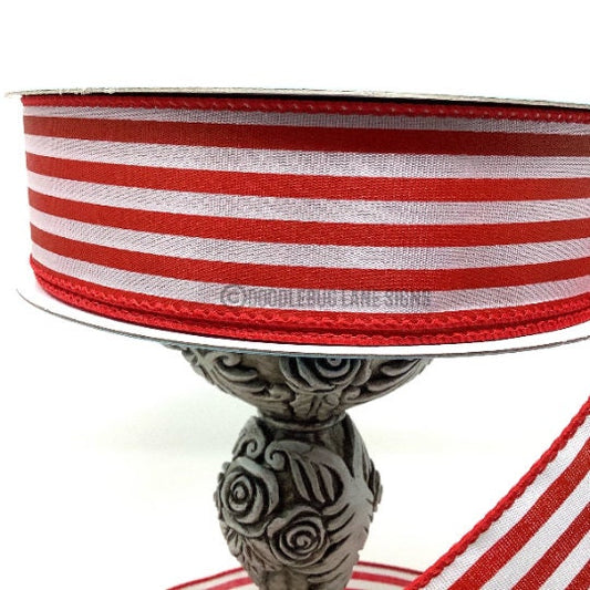 Wired Ribbon -  Satin Ribbon - Christmas Ribbon - Valentines Day Ribbon - Patriotic Ribbon - 1.5" x 5 yards