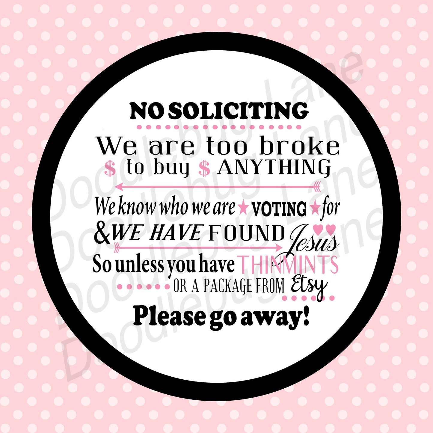 Metal Wreath Sign - No Soliciting - Everyday Sign - Whimsical Wreath Decor - Square Sign