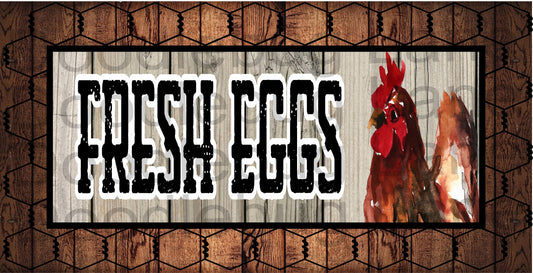 Farmhouse Wreath Sign-Fresh Eggs-Metal Wreath Sign-Chicken Wire-Farmhouse Animals-Chicken Sign-Rectangle Sign