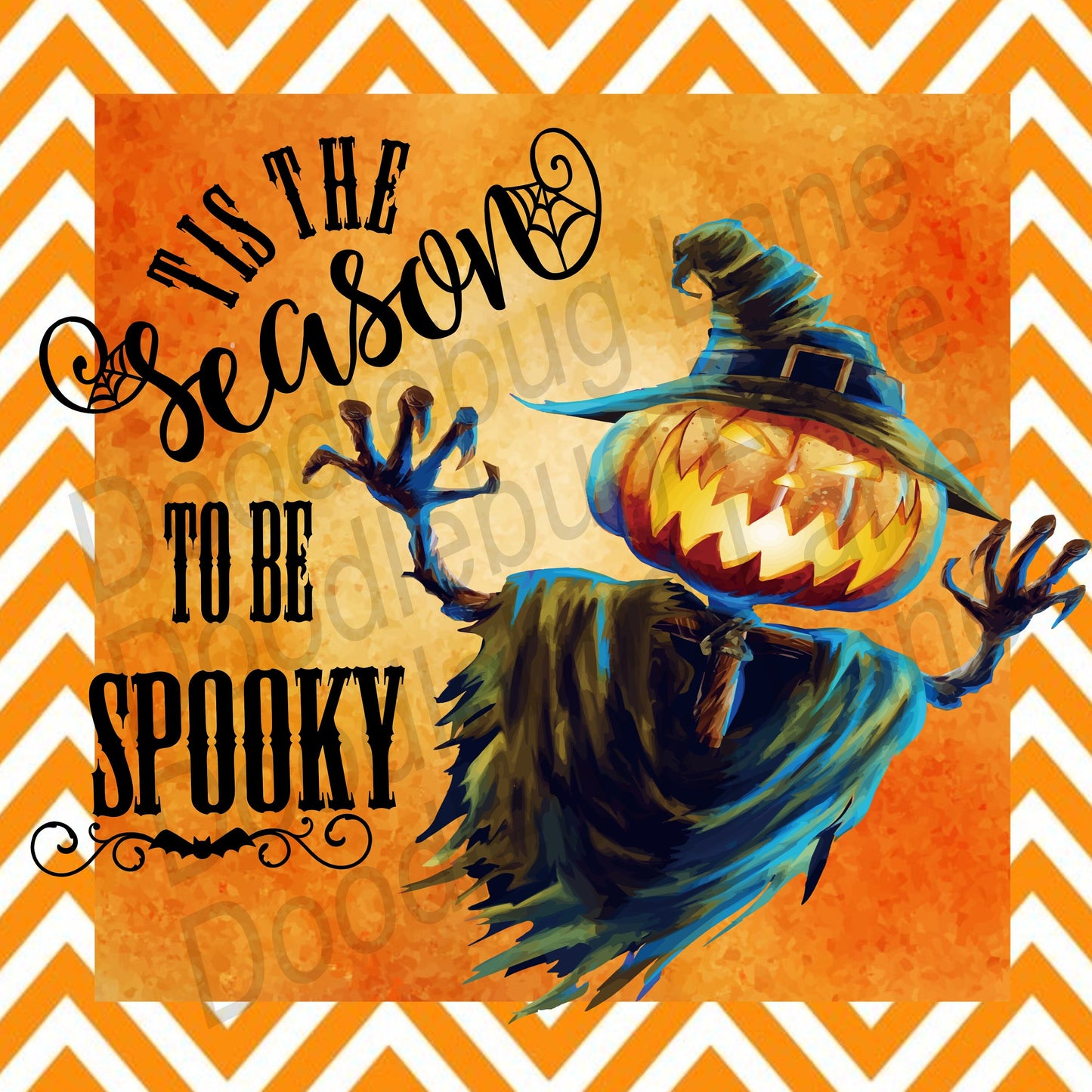 Halloween Wreath Sign - Tis The Season To Be Spooky-Halloween Sign-Scary And Spooky-Metal Wreath Sign-Square Sign