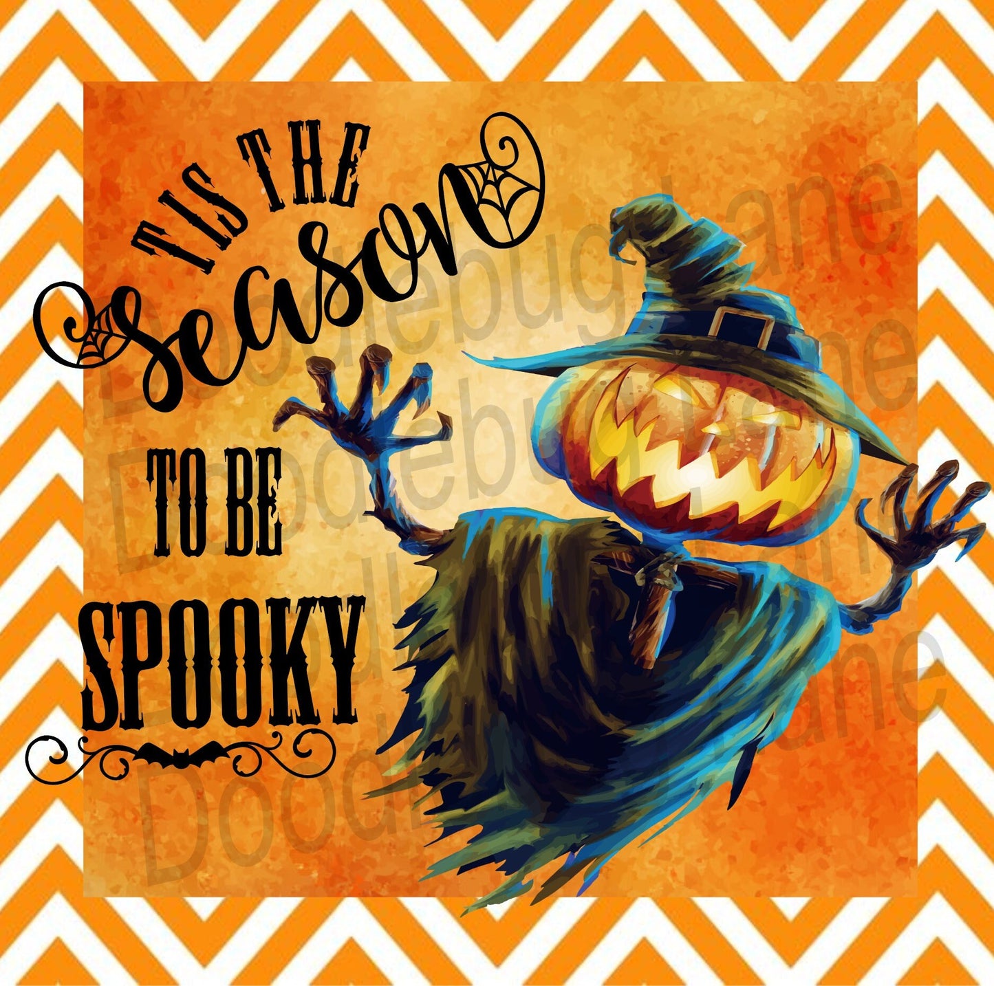 Halloween Wreath Sign - Tis The Season To Be Spooky-Halloween Sign-Scary And Spooky-Metal Wreath Sign-Square Sign