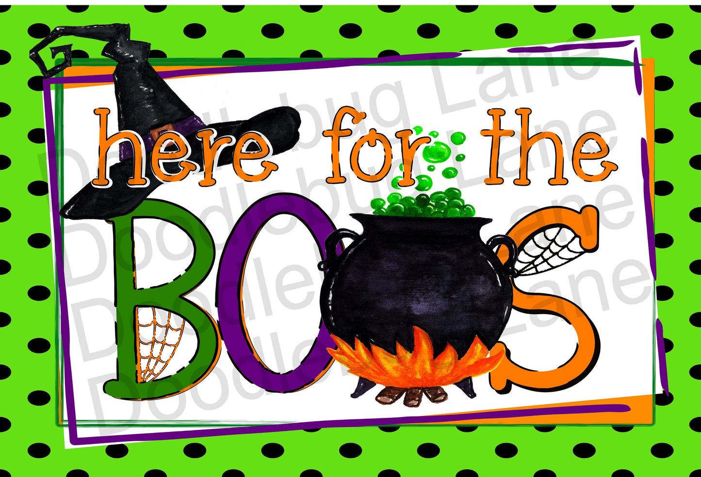 Halloween Wreath Sign-Metal Wreath Sign-Here For The Boos-Halloween Sign-Witch Cauldron-Spiderwebs-Rectangle Sign