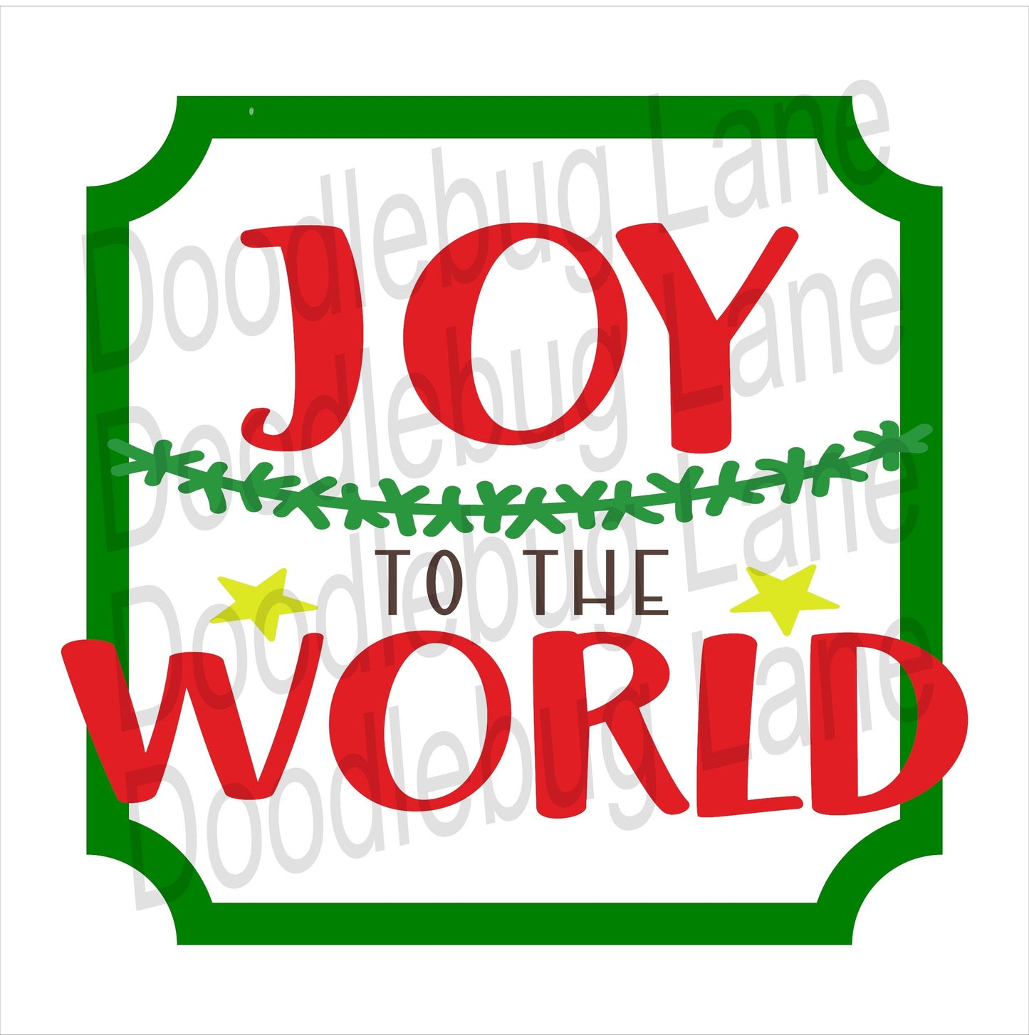 Christmas Wreath Sign - Metal Wreath Sign - Joy To The World - Square Wreath Sign