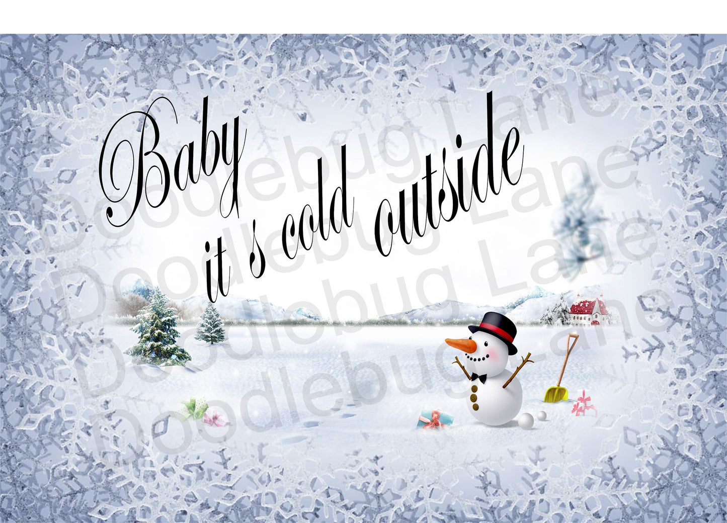 Snowman Wreath Sign - Snowman Decor - Metal Wreath Sign - Baby Its Cold Outside