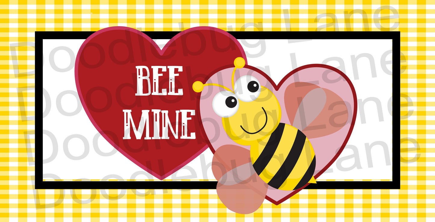 Valentine Wreath Sign - Bee Mine - Metal Wreath Sign - Valentines Day Decor - Bee Decor - Bee Sign