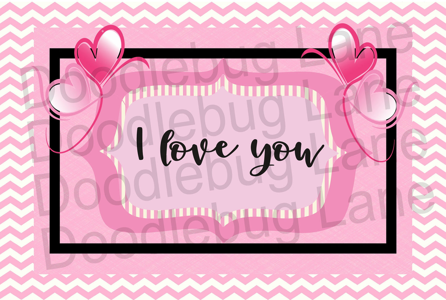 Valentines Day Wreath Sign-Metal Wreath Sign-I Love You-Heart Decor-Valentines Day Decor-Pink And Black-Rectangle Sign