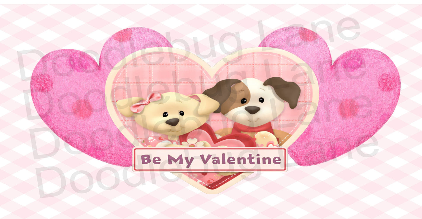 Valentine Wreath Sign-Metal Wreath Sign-Valentine's Day Sign-Be Mine-Puppy Sign-Rectangle Sign