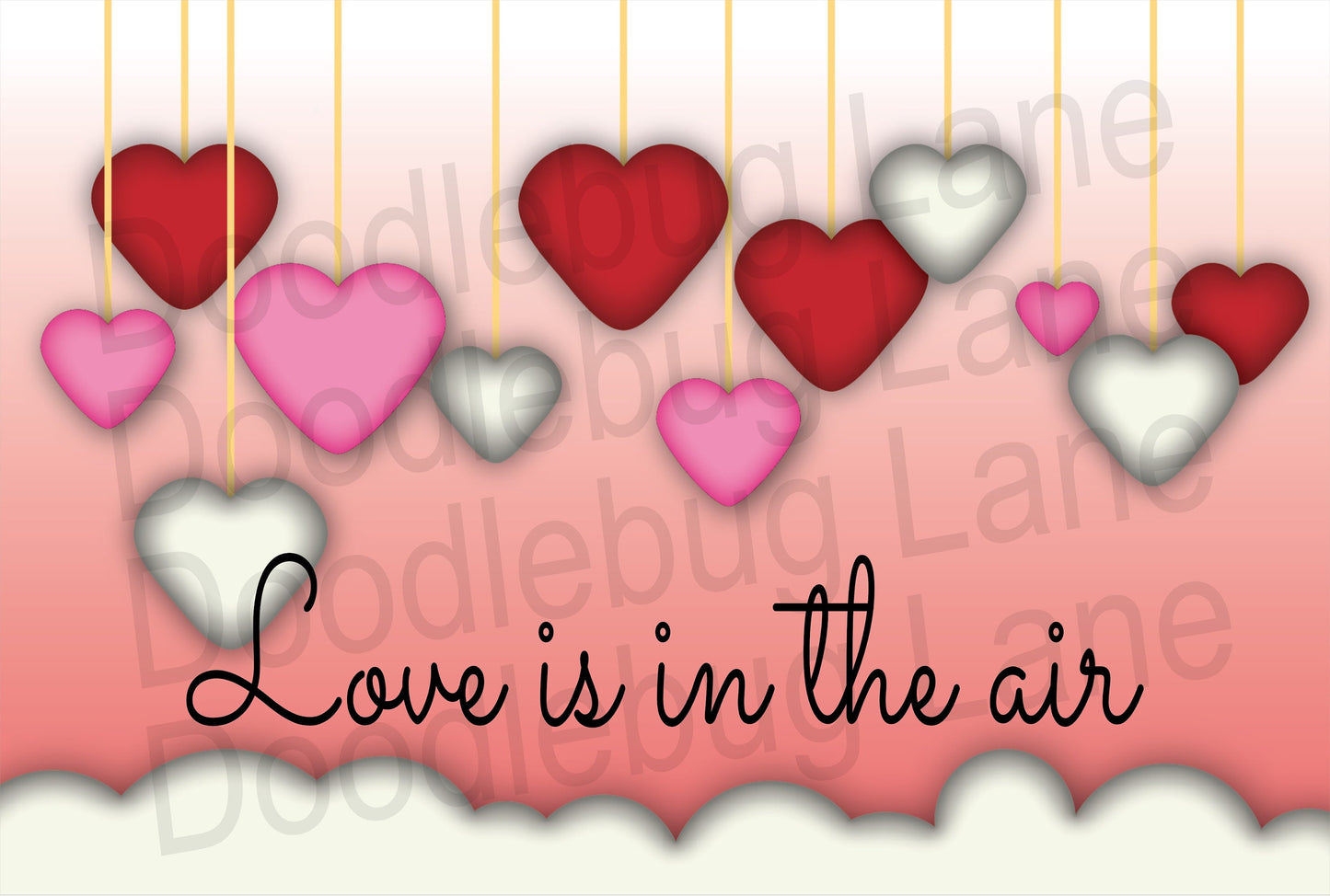 Valentines Day Wreath Sign - Love Is In The Air - Valentines Sign - Heart Balloons - Metal Wreath Sign-Rectangle Sign