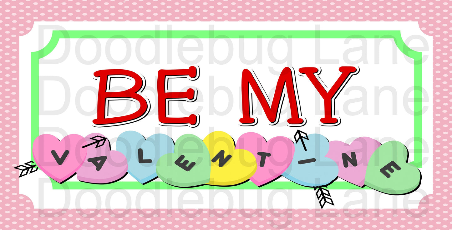 Valentines Day Sign-Candy Hearts-Be My Valentine-Metal Wreath Sign-Valentines Day Sign-Rectangle Sign