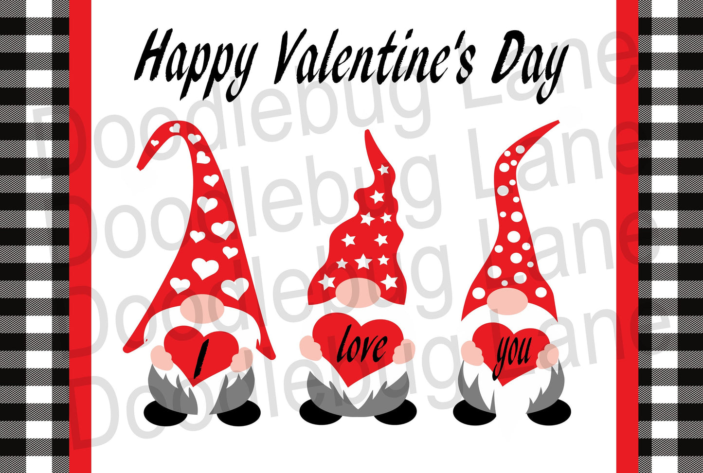 Valentines Day Wreath Sign-Valentine Gnome-Metal Wreath Sign-Valentines Gnome Sign-Happy Valentines Day