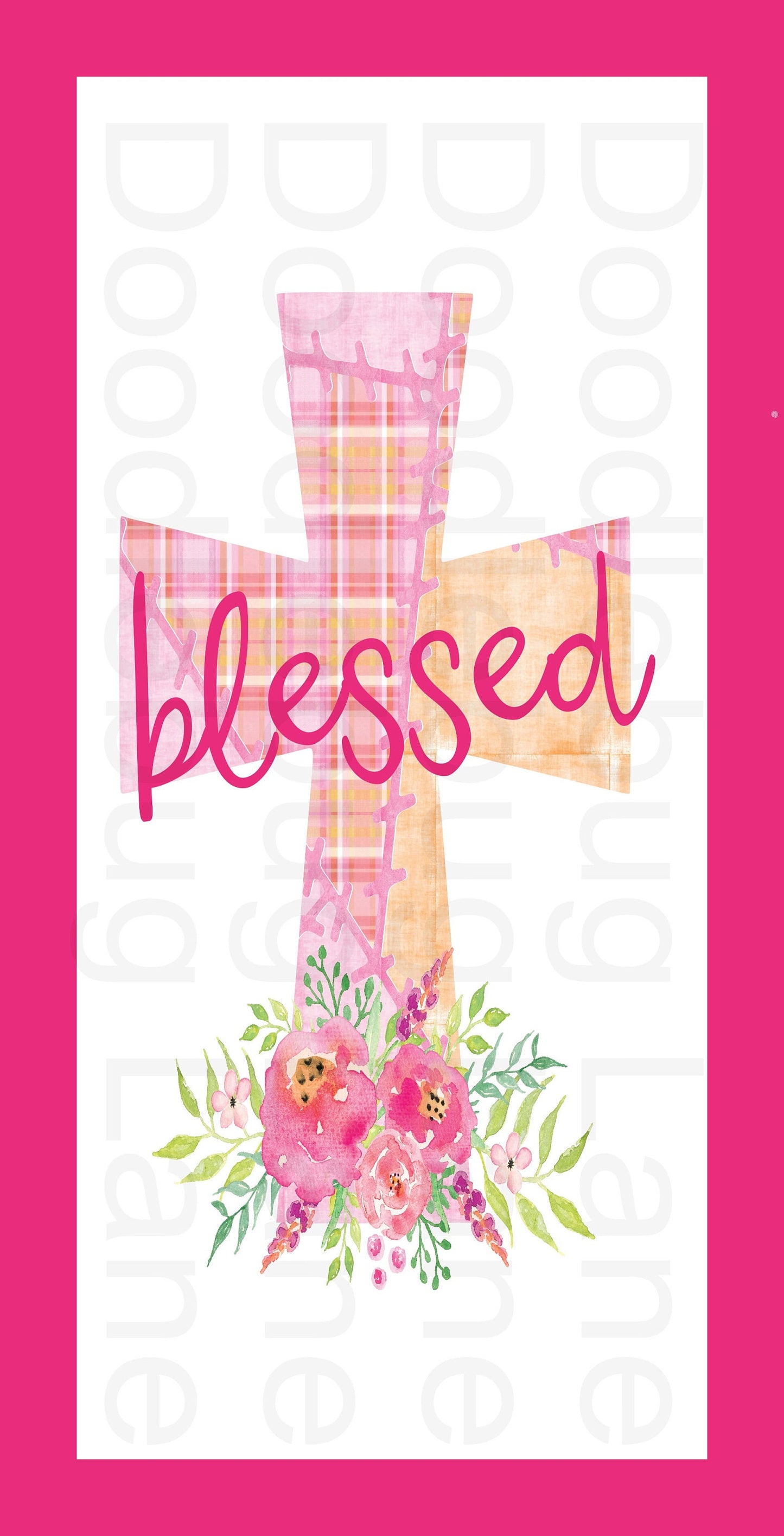 Easter Wreath Sign - Floral Cross - Metal Wreath Sign - Blessed Decor - Wreath Sign for Easter - Easter Decor