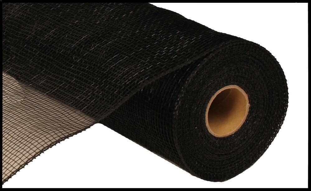 Black Deco Mesh - 10" x 10 yards - RE130202 - Poly Deco Mesh