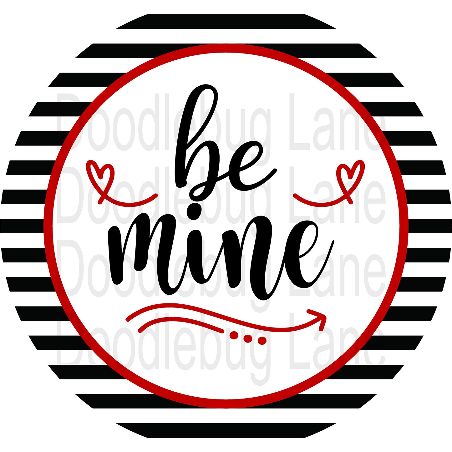 Valentines Day Wreath Sign-Be Mine-Red Heart-Black And White Striped-Valentines Day Sign-Metal Wreath Sign