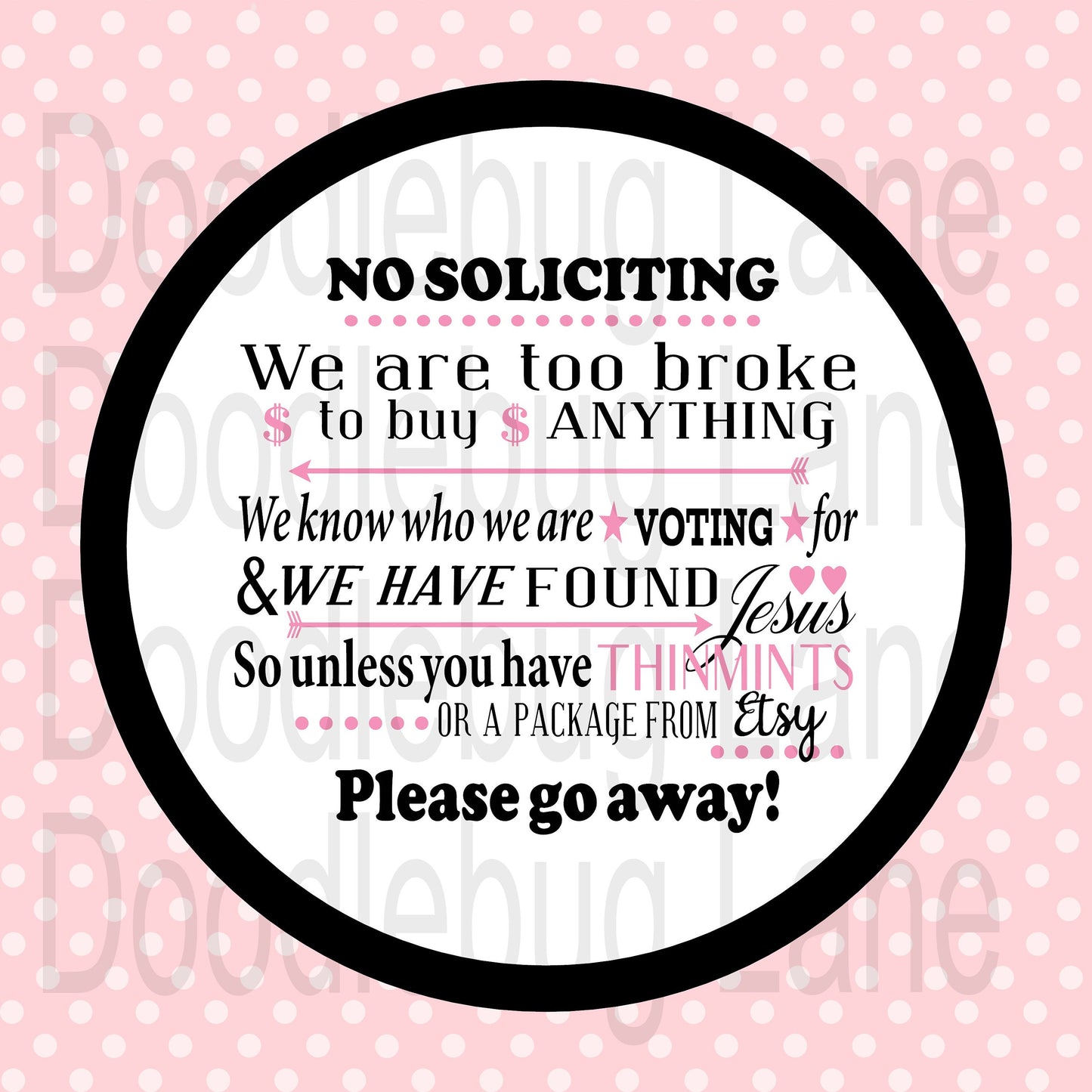 Metal Wreath Sign - No Soliciting - Everyday Sign - Whimsical Wreath Decor - Square Sign