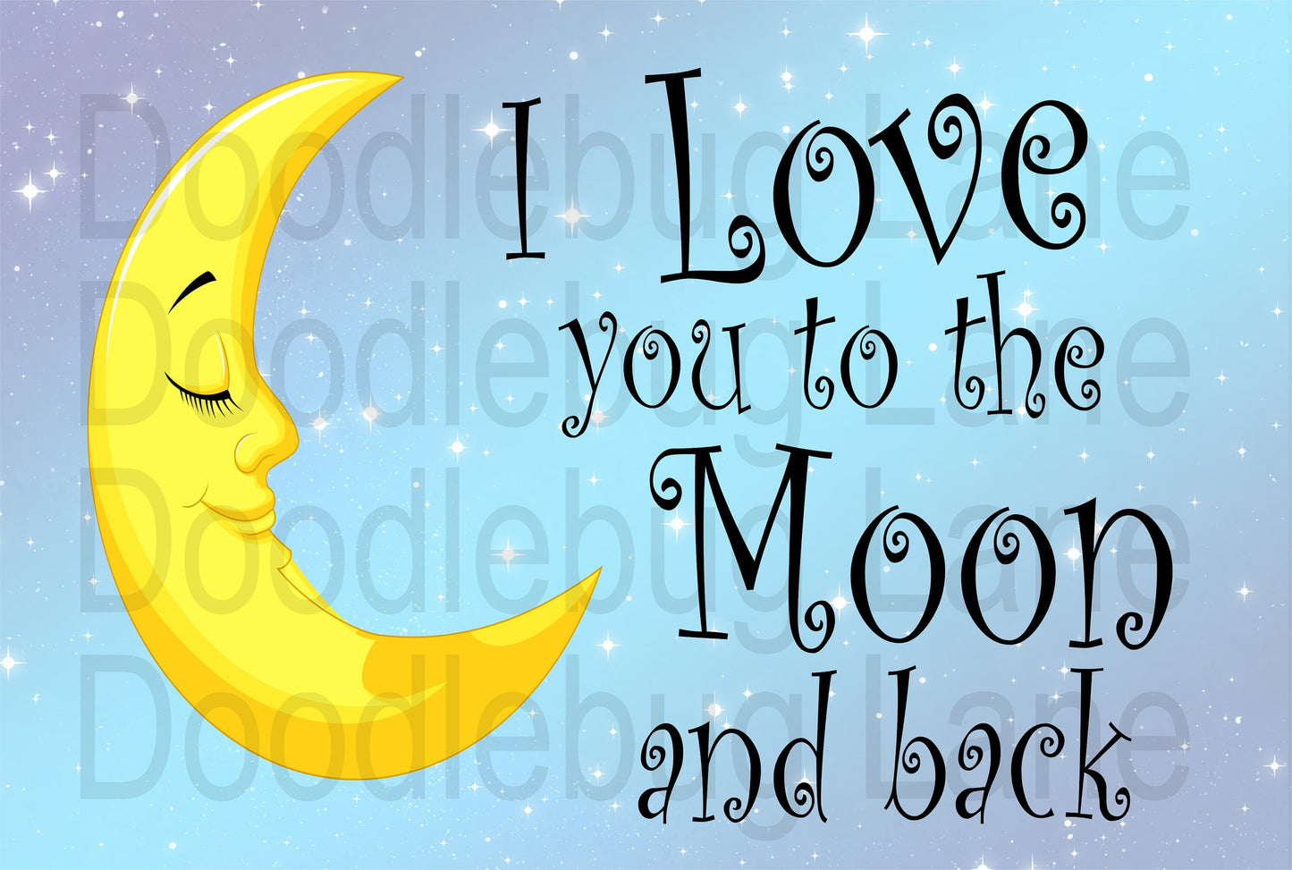 Metal Wreath Sign - I Love You To The Moon and Back - Moon And Stars Sign - Nursery Sign -  Rectangle Sign