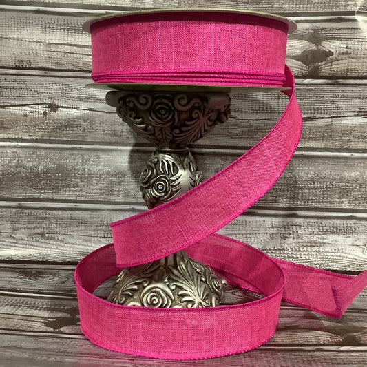 1.5" x 5 yards Wired Ribbon - Dark Pink Ribbon - Spring Ribbon - All Occasion Ribbon - Birthday Ribbon