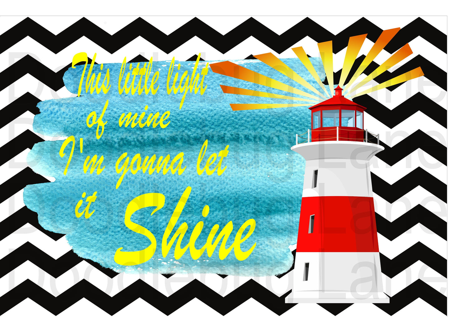 Metal Wreath Sign - This Little Light of Mine - Lighthouse - Rectangle Sign - Inspirational Sign