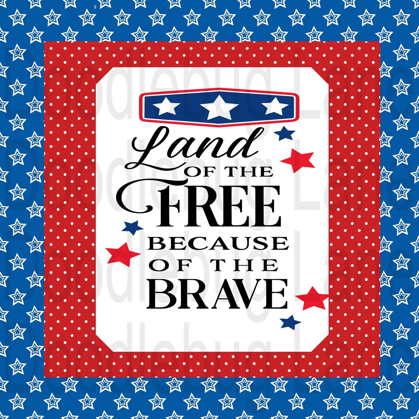 Metal Wreath Sign-Land of the Free-Patriotic Wreath Sign-Patriotic Sign-Square Sign-Red White And Blue