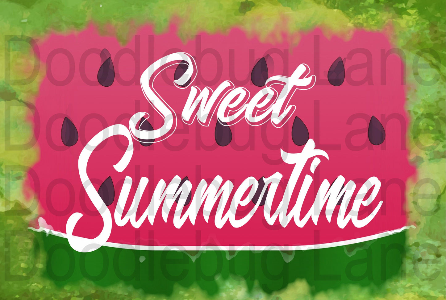 Metal Wreath Sign - Watermelon Wreath Sign- Summer Wreath Sign - Rectangle Sign