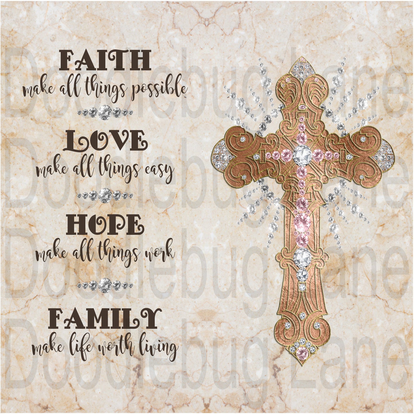 Inspirational-Faith Makes All Things Possible - Inspirational Wreath Sign  - Square Sign - Metal Wreath Sign