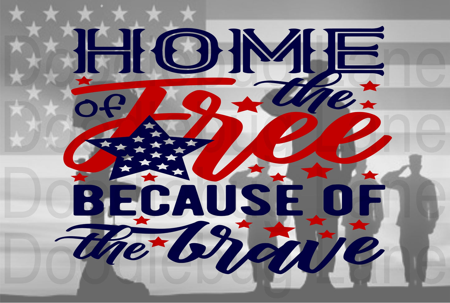 Home Of The Free Because Of The Brave-Military Soldier-Patriotic Sign-4th of July-Rectangle Sign-Metal Wreath Sign