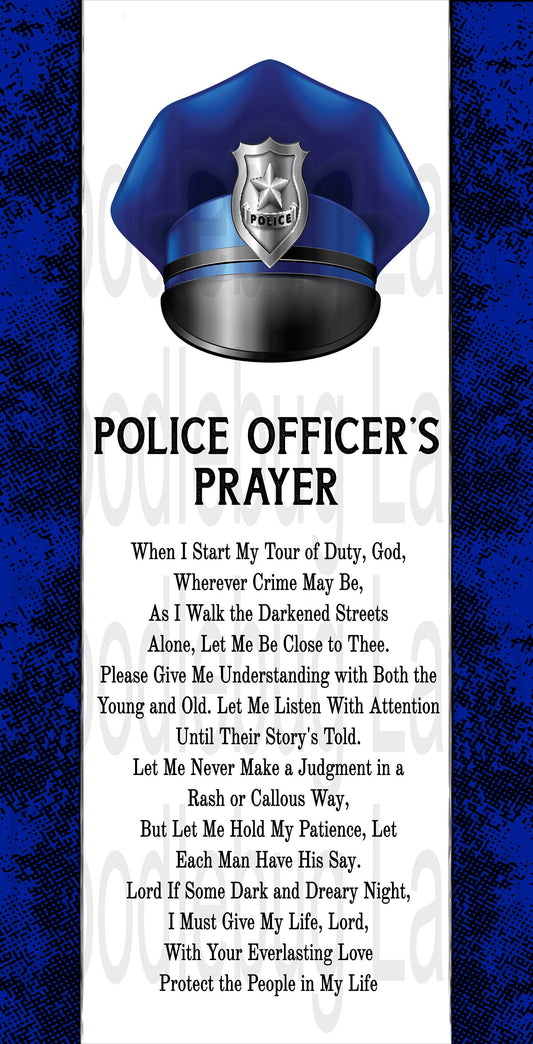 Police Officers Prayer - Law Enforcement Appreciation Sign - Police Officer Sign - Metal Wreath Sign - Rectangle Sign