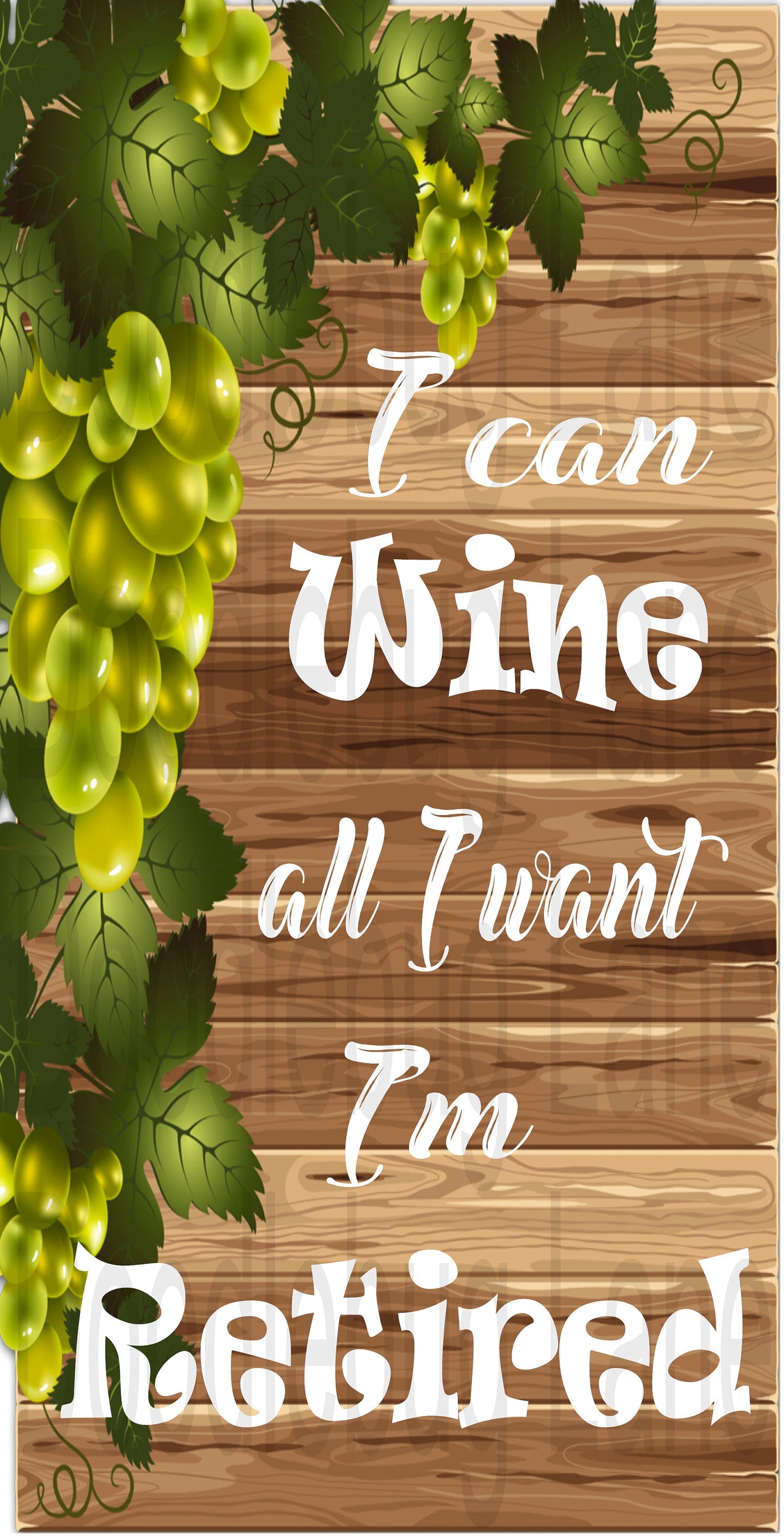 I Can Wine All I Want I'm Retired - Retirement Sign - Wine Sign - Metal Wreath Sign - Rectangle Sign