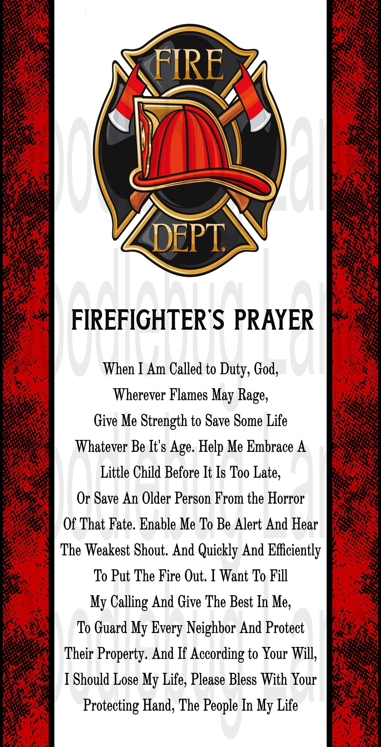 Firefighter Sign-Firefighter’s Prayer-First Responder-Firefighter Wreath-Metal Wreath Sign-Rectangle Sign