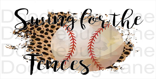 Swing For The Fences-Baseball Wreath Sign-Sports Sign-Baseball Bat-Leopard Print-Metal Wreath Sign-Rectangle Sign