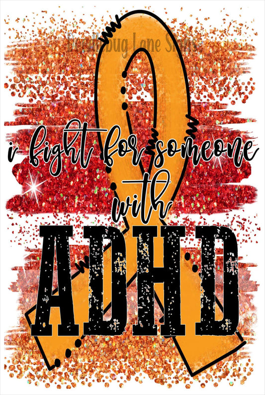 ADHD Wreath Sign - ADHD Awareness - Awareness Ribbon - Rectangle Sign - Metal Wreath Sign