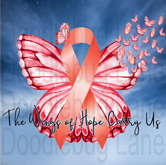 Breast Cancer Awareness Sign-Metal Wreath Sign-Breast Cancer Wreath-Wings Of Hope-Butterfly Sign-Square Wreath Sign