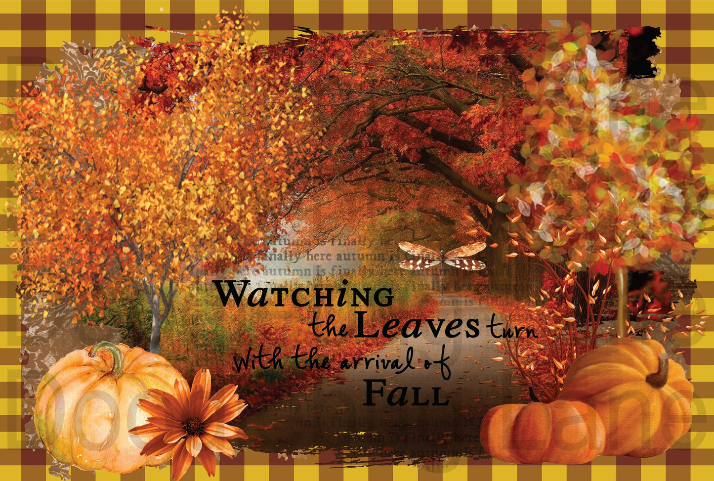 Fall Wreath Sign-Watching The Leaves Fall-Fall Sign-Pumpkin Sign-Fall Leaves-Metal Wreath Sign-Rectangle Sign