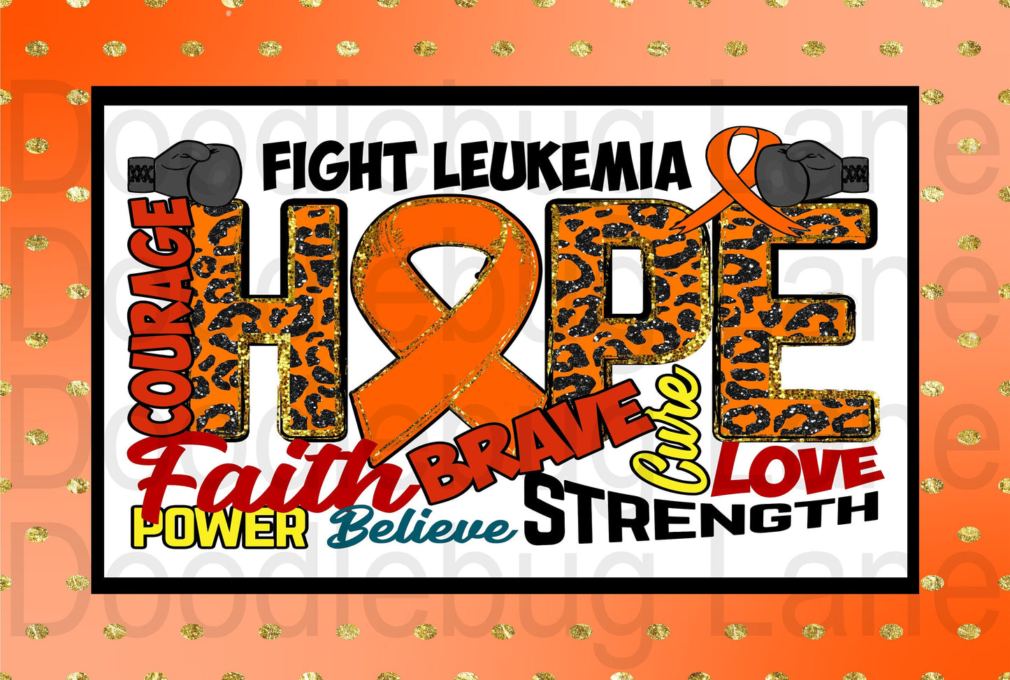 Leukemia Awareness - Fight Leukemia - Cancer Awareness Wreath Sign - Metal Wreath Sign