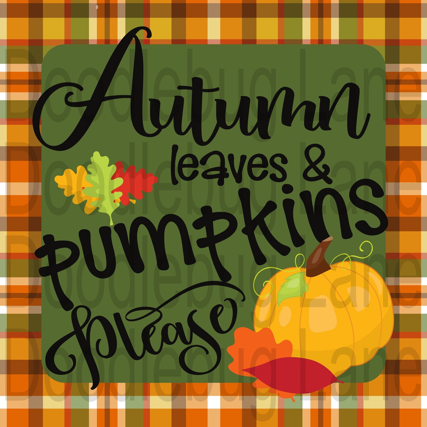 Fall Wreath Sign-Autumn Leaves and Pumpkins Please-Pumpkins And Gourds-Fall Leaves-Square Sign-Metal Wreath Sign