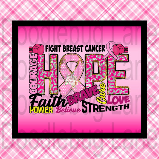 Breast Cancer Awareness Sign-Fight Breast Cancer-Cancer Ribbon-Pink Leopard Print-Metal Wreath Sign-Cancer Sign