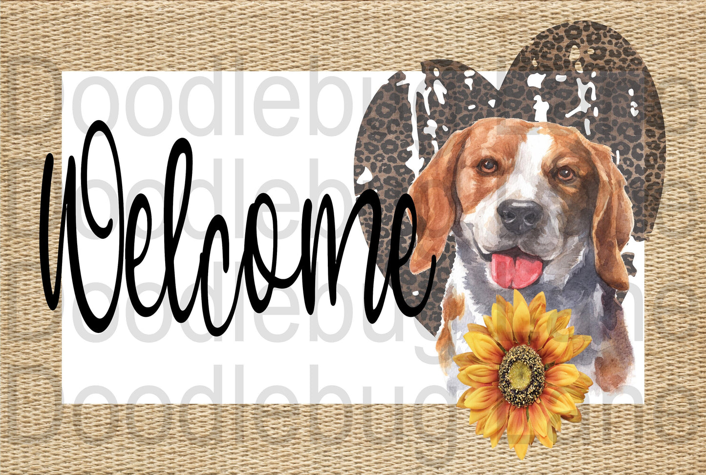 Welcome Wreath Sign-Beatle Sign-Dog Sign-Pet Sign-Metal Wreath Sign-Leopard Print Heart-Sunflower Sign-Rectangle Sign