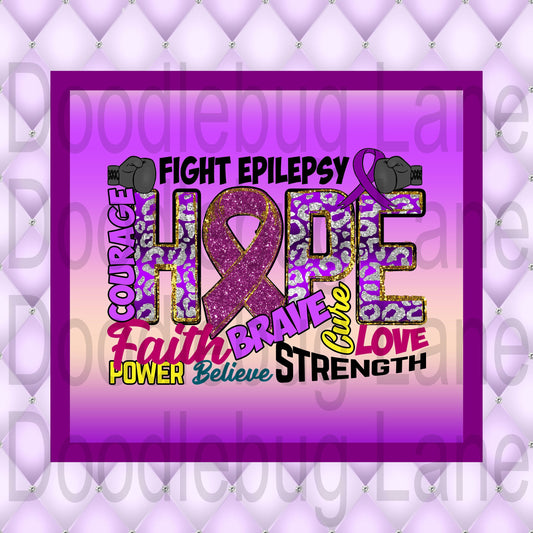 Epilepsy Awareness Sign-Fight Epilepsy-Epilepsy Wreath Sign-Purple Ribbon-Rectangle Or Square Sign-Metal Wreath Sign