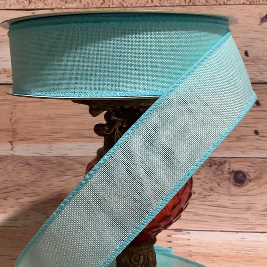 Light Blue Wired Ribbon-Easter Ribbon-Spring Ribbon-Wired Ribbon-Ribbon For Bows, Wreaths, Birthdays