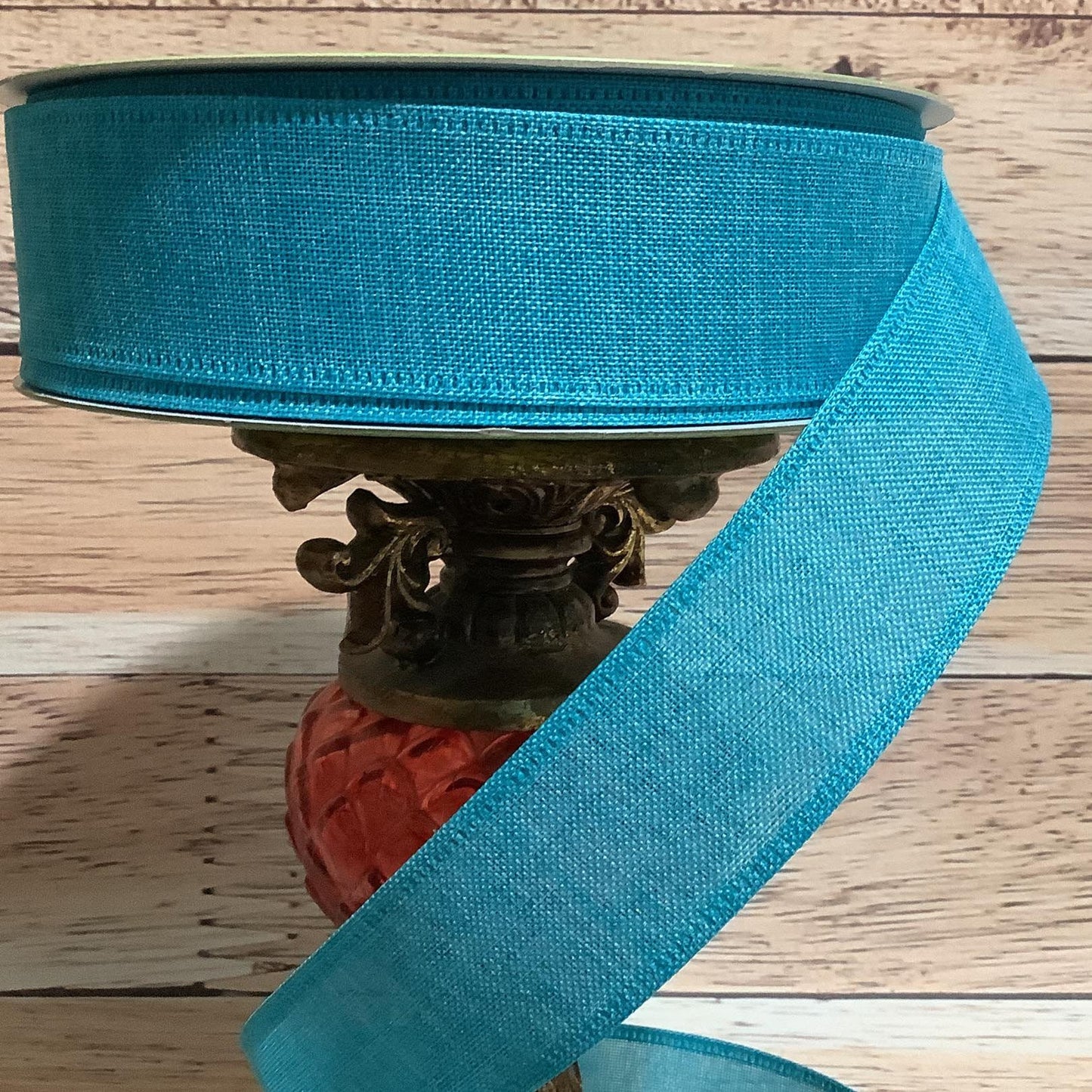 Turquoise Wired Ribbon-Spring Ribbon-1.5" x 5 Yards or 2.5" x 5 Yards-Ribbon For Bows, Wreaths, Gift Baskets