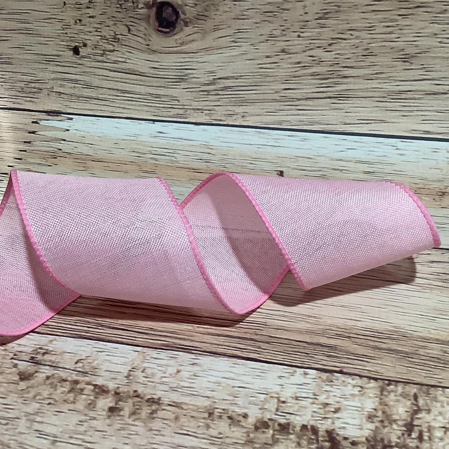 Pink Wired Ribbon-2.5" x 5 yards-Pastel Pink Ribbon-Ribbon For Bows, Wreaths, Home Decor-All Occasion Ribbon