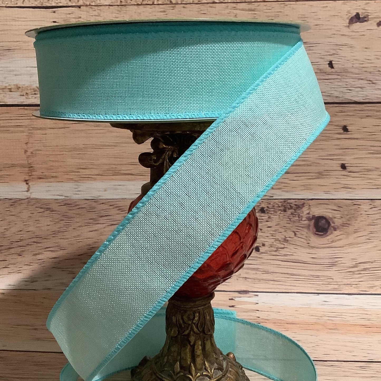 Light Blue Wired Ribbon-Easter Ribbon-Spring Ribbon-Wired Ribbon-Ribbon For Bows, Wreaths, Birthdays